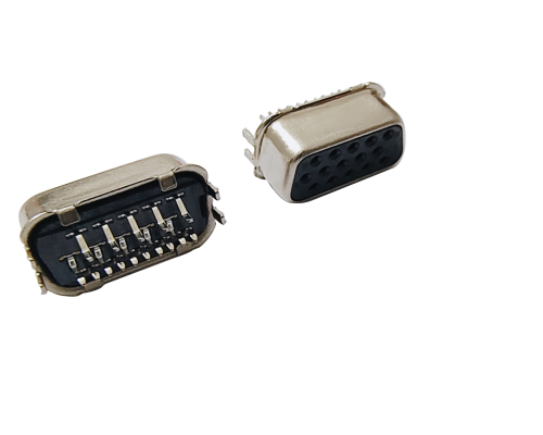 VGA15母夹板1.6短体