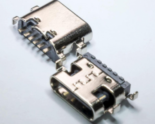 TYPE-C6PIN无弹无柱四脚插板