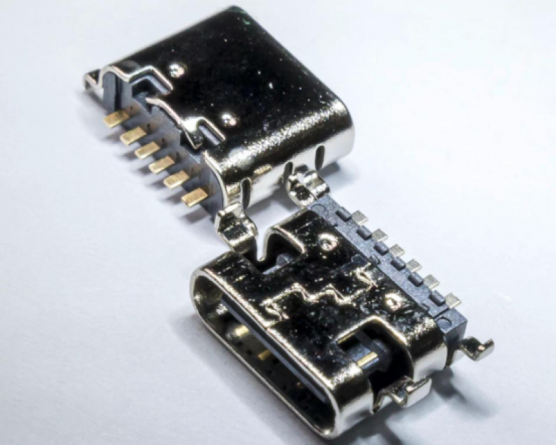 TYPE-C6PIN板上无弹四脚插板