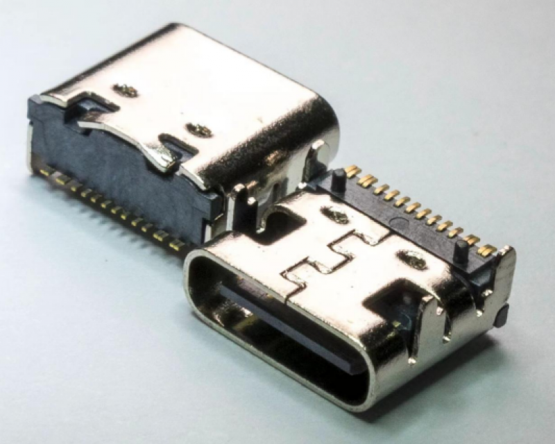 TYPE-C16PIN板上有柱无弹四脚插板